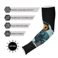 thumbnail image 5 of ALAZA Black Pumpkin Boy UV Sun Protection Arm Sleeves UPF 50+ Compression Cooling Sleeve 1 Pair, 5 of 7
