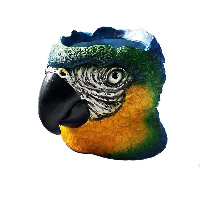 B B Soporte para bolígrafos con animales, soporte para brochas de maquillaje, arte de resina, adornos artesanales, organizador de tocador de escritorio, caja de almacenamiento, maceta par