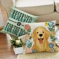 thumbnail image 6 of Golden Retriever Decorative Throw Pillow Covers 18 x 18 Set of 4, This is My Spot Paw Prints Porch Outdoor Home Decor, Green Stripes Flower Spring Summer Couch Cushion Case, 6 of 7