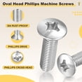 thumbnail image 3 of Uxcell Phillips Cross Recessed Countersunk Head Screws Bolts (M8-1.25x20) 25Pcs, 304 Stainless Steel Flat Head Screws, 3 of 7