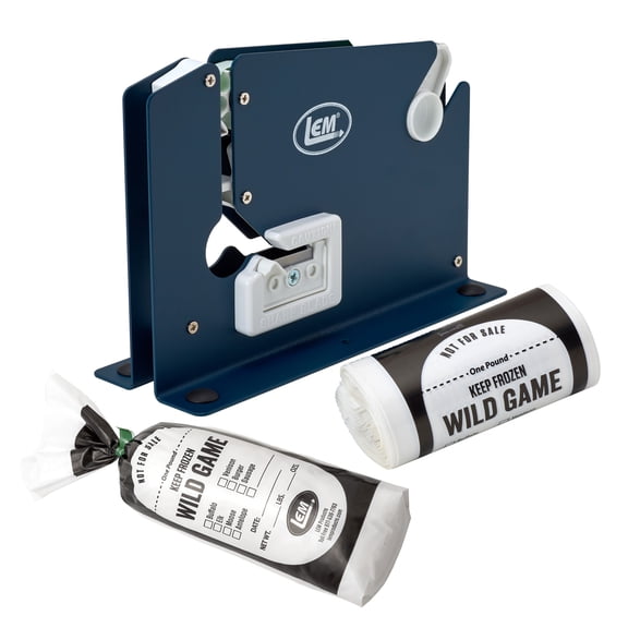 LEM Products Ground Meat Packaging System with Tape Machine and Storage Bags