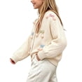 thumbnail image 7 of BLVB Toddler Little Girl Cardigan Long Sleeve Button down Sweater Kids Cute Fall Knitwear Jacket(White,1-2 Years), 7 of 7