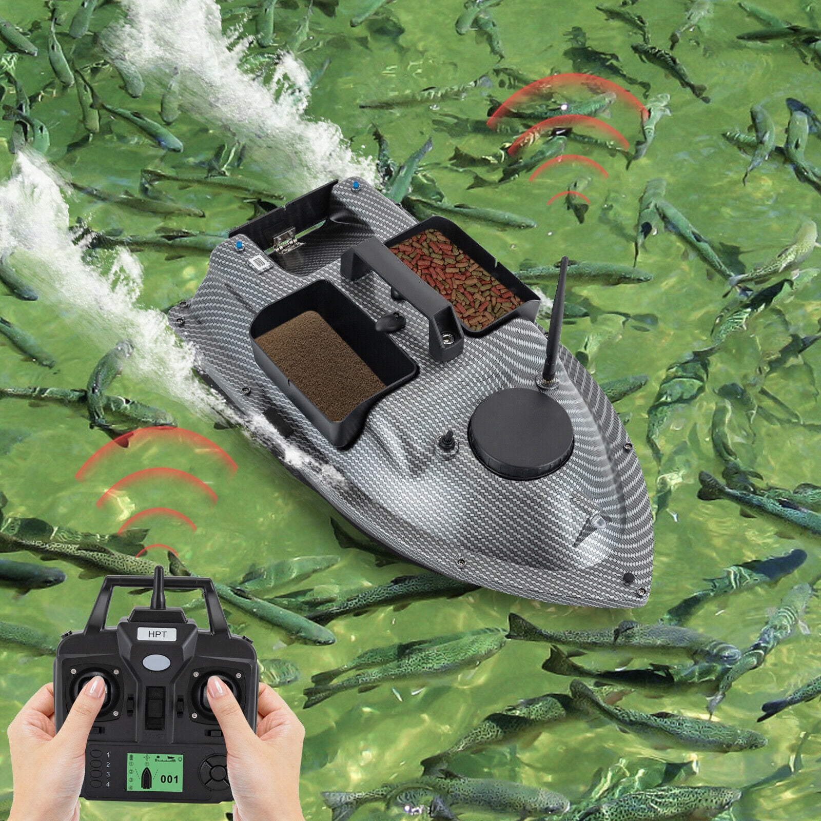 Miumaeov 99-Positioning Points Surf Fishing Bait Boat & Remote Control Fishing Bait Boat