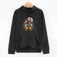 thumbnail image 2 of COMIO Girls Hoodie Basic Pullover Sweatshirt Loose Fit Super Soft with Pocket Daisy Devotee Black, 2 of 4
