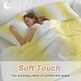 thumbnail image 4 of Lemon Yellow White Gradient Bedding Duvet Cover Set Twin Size 4 Pieces Simple Pattern Bedding Set with Zipper Closure, 1 Comforter Cover 68x86 Inches 1 Flat Sheet & 2 Pillow Cases, 4 of 7