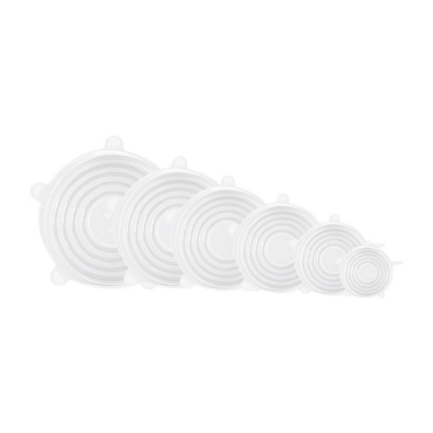 Tapas elásticas de silicona, tapas reutilizables herméticas para alimentos, tapas elásticas para microondas, tapas frescas para recipientes.