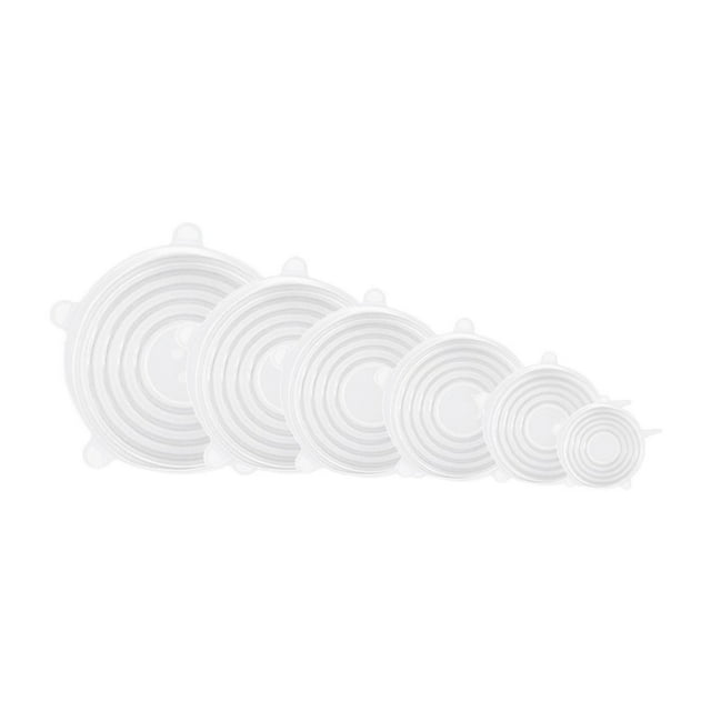Tapas elásticas de silicona, tapas reutilizables herméticas para alimentos, tapas elásticas para microondas, tapas frescas para recipientes.