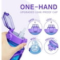 thumbnail image 4 of Lavender Half Gallon Water Bottle with Sleeve - BPA Free Water Bottle 64 OZ - with Time Marker Leakproof Water Jug - Motivational Workout Water Bottle for Office Gym Outdoor Hiking Travel, 4 of 6