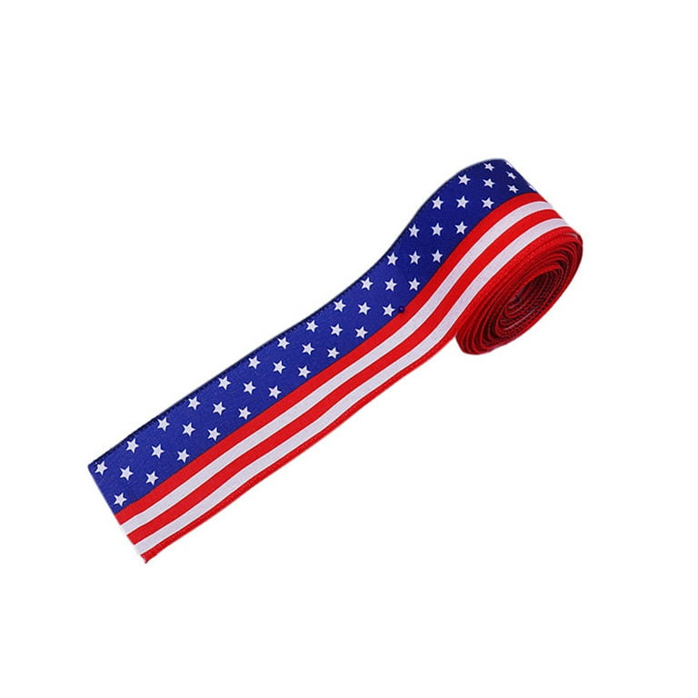 Patriotic Ribbon Red White and Blue Ribbon Red and White 