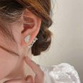thumbnail image 3 of Fashionable Elegant Gorgeous Diamond Pearls Butterfly Earrings for Women Girls, Butterfly Wing Earring, Half Butterfly Wing Stud Earrings, Two Ways to, 3 of 4