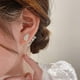 thumbnail image 3 of Fashionable Elegant Gorgeous Diamond Pearls Butterfly Earrings for Women Girls, Butterfly Wing Earring, Half Butterfly Wing Stud Earrings, Two Ways to, 3 of 4