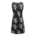 thumbnail image 4 of WISEFIN Women Floral Print Summer Sleeveless Hollow Out Round Neck Casual Mini Dress, 4 of 5