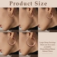 thumbnail image 3 of YOUNGYUE Sterling Silver Hoop Earrings for Women, Hypoallergenic Lightweight Big Thick Hoop Earrings, 35/40/50/60/70mm, 3 of 6