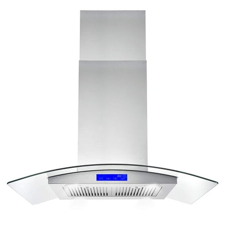 Cosmo COS-668ICS900 36 Inch Island Range Hood w/ Touch Controls  Stainless Steel