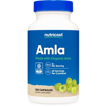 Nutricost Amla 1000mg Supplement, 120 Vegetarian Capsules, 60 Servings