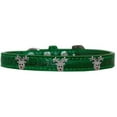 thumbnail image 1 of Reindeer Face Widget Croc Dog Collar Emerald Green Size 14, 1 of 1