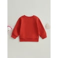 thumbnail image 4 of Toddler Baby Girl Boy Valentine 's Day Outfit Long Sleeve Crewneck Sweatshirt Pullover Tops Fall Clothes, 4 of 9