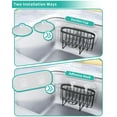 thumbnail image 4 of Sherry Multifunctional Sponge Holder with Unique M-Shaped, 2 Installation Methods Kitchen Sink Organizer, Rustproof Stainless Steel Sink Caddy for Sponge, Brush, Sink Stopper and Scraper -Black, 4 of 7