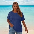 thumbnail image 2 of Summer Fashion Oversize Shirts for Womens 2025 Casual Solid Color Lock V-neck Sleeveless Top, 2 of 6