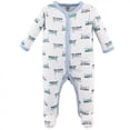 thumbnail image 3 of Luvable Friends Baby Boy Cotton Snap Sleep and Play 3pk, Train, 0-3 Months, 3 of 5