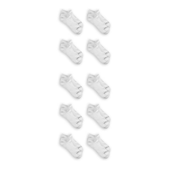 Fruit of The Loom Ladies No Show Socks, 10 Pack