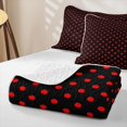 thumbnail image 4 of Erosebridal Bold Red Polka Dot Twin Quilt Set,Vivid Circle Retro Girl Solid Twin Coverlet Set For Girls,2pcs, 4 of 7