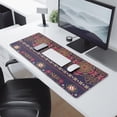 thumbnail image 2 of Long Mouse Pads for Desk,Purple Boho Tribal Floral and Mandalas Desk Mats on Top Of Desks, Desk Mouse Pad Extra Large with 3mm Non-Slip Base and Stitched Edge for Gaming,Work,Home 31.5"x11.8", 2 of 5