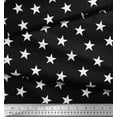 thumbnail image 3 of Soimoi Black Cotton Duck Fabric Stars Star Decor Fabric Printed Yard 44 Inch Wide, 3 of 3
