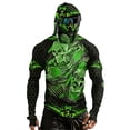 thumbnail image 2 of Mens Fishing Hoodie with Face Cover Long Sleeve 3d Skull Breathable Slim Fit Sun Shirts for Athletic Running Gym Workout, 2 of 7