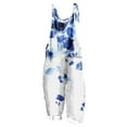 thumbnail image 3 of Kmdttou Women Wide Leg Cargo Pants Print Sleeveless Two Pocket Casual Overalls Jumpsuit Jumpsuit Pants, 3 of 6