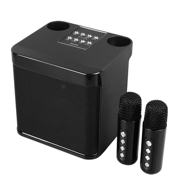Generic Portable Karaoke Machine with Two Cordless Microphones, Mini Karaoke Machines for Adults & Kids, Supports for TF