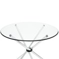 thumbnail image 3 of Modern Contemporary Kitchen Glass Dining Table Clear, 3 of 4