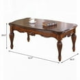 thumbnail image 3 of Cherry Wood Coffee Table with Elegant Turned Legs (52.5" x 30.5" x 20.5"), 3 of 5