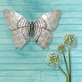 thumbnail image 5 of Eangee Home Design Butterfly Wall Decor Silver With Rust Dashes, Capiz and Metal, Indoor / Outdoor Safe, 18x1x13 Inches, 5 of 8