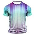 thumbnail image 1 of Wancir Chemises pour Hommes Liquidation Vente Hommes Mode Décontractée Imprimé Sport Manches Courtes Col Rond Blouses Chemises, 1 of 4