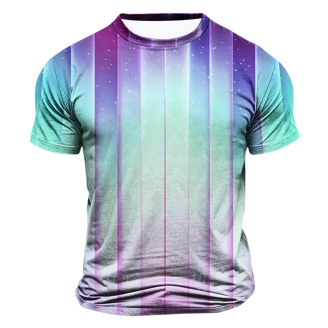 Wancir Chemises pour Hommes Liquidation Vente Hommes Mode Décontractée Imprimé Sport Manches Courtes Col Rond Blouses Chemises