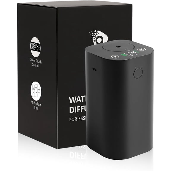 Waterless Diffuser for Essential Oil, Rechargeable Scent Diffuser Machine, 0.7 Fl.Oz./ 20mL Capacity, Mini Scent Air Machine, 4 Countdown Timers & 4 Mist Levels for Home, Room, Car, Office