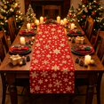 thumbnail image 6 of SLYNSHome Christmas Snowflake Table Runner, Red Holiday Table Flag, Winter Theme Tablecloth for Dining Room Kitchen Home Party Decor, 6 of 6
