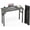 Marble Greige, variant on Small Computer Desk Folding Table - 35.8" Foldable Office Desk, No Assembly, Perfect for Small Spaces in Bedroom, Dorm, or Apartment, Portable Mini Desk or Study Table with Compact Design, Brown