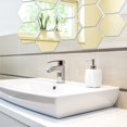 thumbnail image 4 of Mistaha Removable Large Size Acrylic Hexagon Mirror Wall Sticker,Self-Adhesive Tiles, 3D Hexagonal, Non-Glass, for Home, 4 of 8