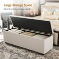 thumbnail image 3 of Large 38 Inches Long White Ottoman  with Storage,Footstool Furniture End of Bed Benches,Faux Leather Ottomans and Seat for Foot Rest in Bedroom, Living Room, Entryway, 3 of 9