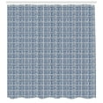 thumbnail image 3 of Tie Dye Shower Curtain, Squares with Stripes in Hand Drawn Style Hippie Geometrical Grid Tile, Fabric Bathroom Set with Hooks, 69W X 84L Inches Extra Long, Navy Blue and Cream, by Ambesonne, 3 of 3