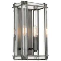 Langen Square 2-Light Bathroom Vanity Light in Painted Antique Nickel