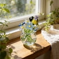 thumbnail image 5 of DefiDgd Handmade Mini Glass Flower Vase Decoration,Glass Flowers Bouquet Small Table Ornaments for Birthday Table Centerpiece Garden Home Decoration,Gift for Mom Women Friends(Yellow), 5 of 6