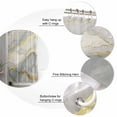 thumbnail image 6 of Marble Grey Waterproof Fabric Shower Curtain, Modern Gold Luxury Neutral Texture Shower Curtain for Bathroom Curtains Bathtubs Hotel Washable Shower Curtains with 12 Hooks Standard 72x72, 6 of 6