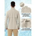 thumbnail image 4 of Off Road Ventures Men's Fishing Long Sleeve Shirts Safari UPF 50+ UV Protection Quick Dry Cooling Breathable Shirt for Hiking Travel Camping, 4 of 8