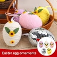 thumbnail image 3 of Decorative Easter Egg Ornaments With Sunflower Embellishments And Reflective Disco Ball In Assorted Colors, 3 of 8