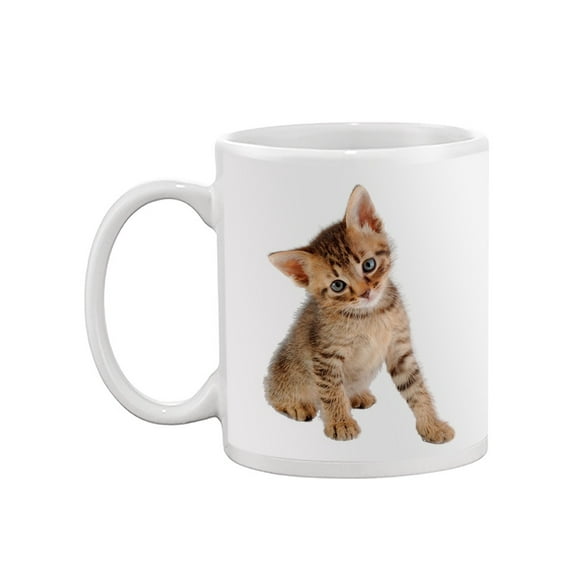 Sitting Cute Grey Kitten Mug  -Image by Shutterstock,