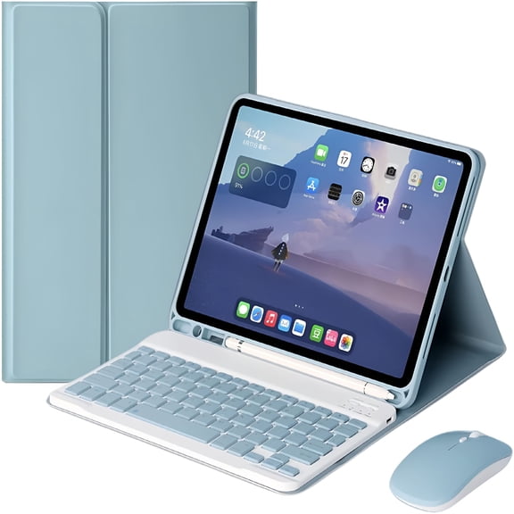 GJX Keyboard Case 10th Generation 10.9inch 2022, Keyboard Mouse Case with Pencil Holder-Candy Detachable Bluetooth Keyboard for 10.9" 2022 Model