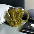 thumbnail image 5 of Stainless Steel V8 Engine Mug, 12oz Car Enthusiast Cup, Unique Coffee Wine Cup, Gift for Auto Lovers, Novelty Drinkware with Engine Design, 5 of 8